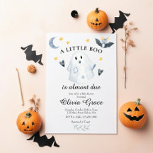 Convite para Chá de Bebê do Fantasminha de Hallowe