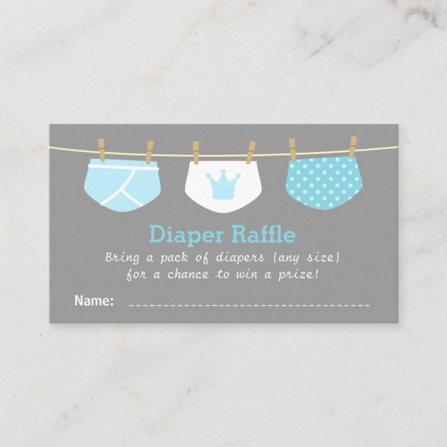 Convite para Chá de Bebê do Príncipe Menino, Bilhe (Frente)