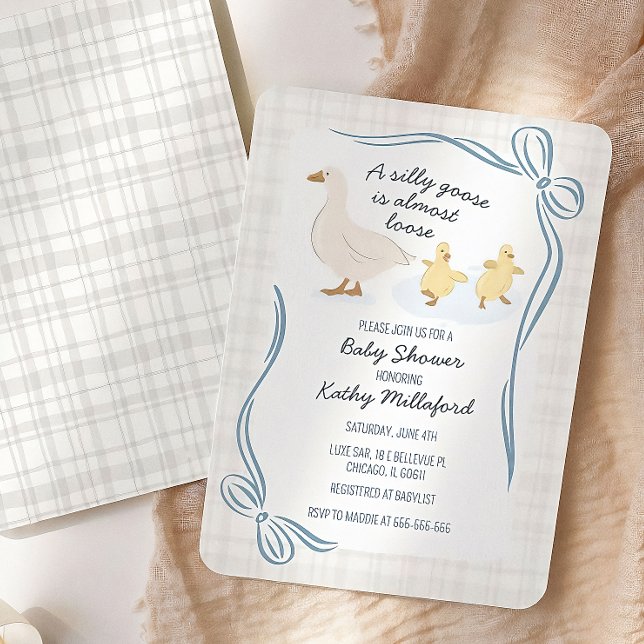 Convite para Chá de Bebê do Silly Goose (Criador carregado)