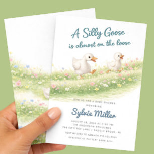 Convite para Chá de Bebê do Silly Goose