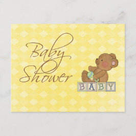 Convite para Chá de Bebê do Ursinho Baby