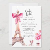 Convite para Chá de Bebê em Paris