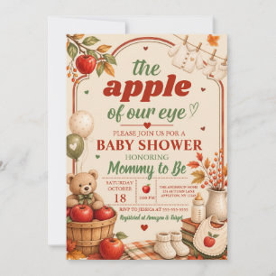 Convite para Chá de Bebê Little Apple Fall