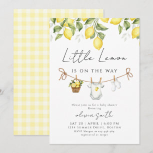 Convite para Chá de Bebê Little Lemon