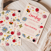 Convite para Chá de Bebê Love Bug | Convite de Ins