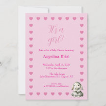 Convite para Chá de Bebê Menina