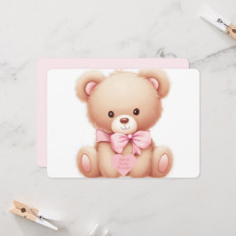 Convite para Chá de Bebê Rosa-Rosa