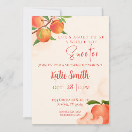 Convite para Chá de Bebê Sweet Peach – Pêssego Div