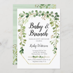 convite para chá de café verde