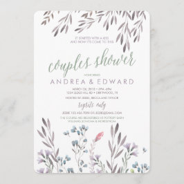 Convite para Chá de Casais de Casamento de Flores
