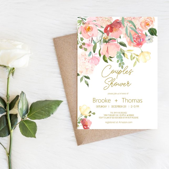 Convite para chá de Casais Elegantes Chic (Criador carregado)