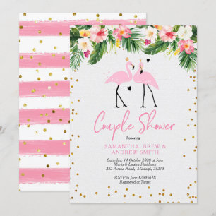 Convite para Chá de Casal Tropical Summer Flaming