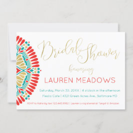 Convite para Chá de casamento Boho Bridal Fiesta