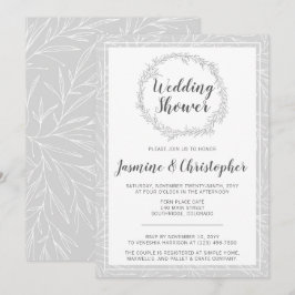 Convite para Chá de casamento de cupão Botânico Mo