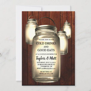 Convite Para Chá De Casamento De Mason Jar #2