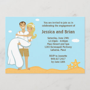 Convite para Chá de Casamento de Praia