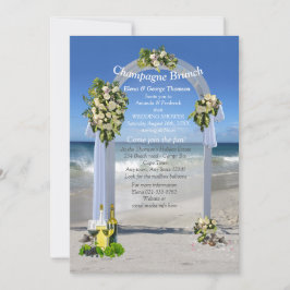 Convite para Chá de Casamento de Praia de Rosas Br