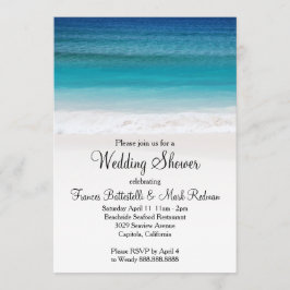 Convite para Chá de Casamento de Praia do Oceano d