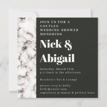 Convite para Chá de casamento do Casal Marble