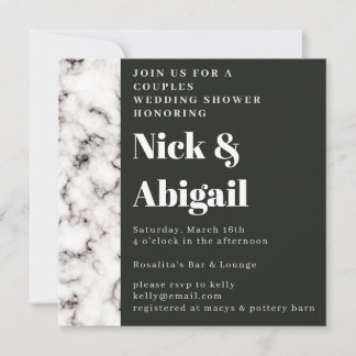 Convite para Chá de casamento do Casal Marble