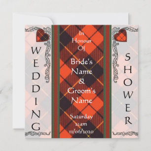 Convite para Chá de casamento - Wallace Tartan
