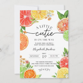 Convite para Chá de Citrinos de Pequeno Cutie