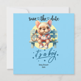 Convite para Chá de fraldas - Azul e diversão