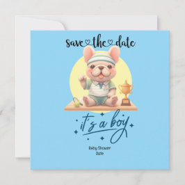 Convite para Chá de fraldas - Azul e diversão