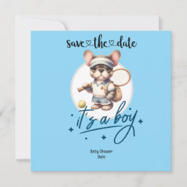 Convite para Chá de fraldas - Azul e diversão