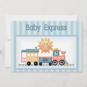 Convite para Chá de fraldas Baby Express Boy