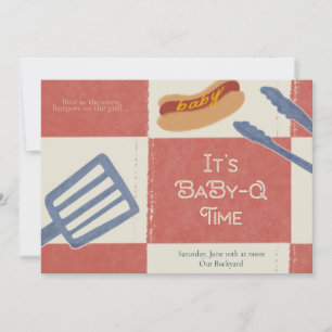 Convite para Chá de fraldas Baby-Q