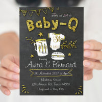 Convite para chá de fraldas Baby Q Coed
