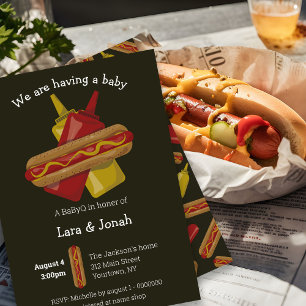 Convite para Chá de fraldas BaByQ casais