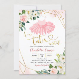 Convite para Chá de fraldas Ballerina Tutu