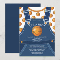 Convite para Chá de fraldas BASKETBALL de Cute Glo