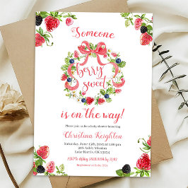 Convite para Chá de fraldas Berry Sweet