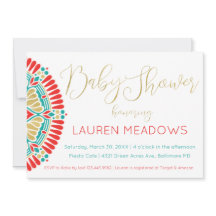 Convite para Chá de fraldas Boho Baby Fiesta