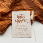 Convite para Chá de fraldas Boho, Chá Terracotta<br><div class="desc">Este é um convite de chá de fraldas retrógrado. Edite o texto e as cores mais* neste cartão de convite retrorreflector para torná-lo ajustado tema de evento estilo pessoal! (as palavras "baby chuer" não são editáveis, mas você pode mudar as cores delas!) // Para projetos correspondentes, procure BIRDIE na loja...</div>