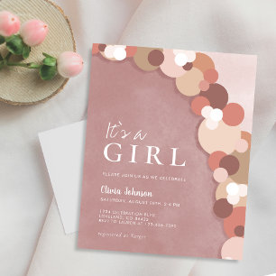 Convite para Chá de fraldas Boho Cute Elegante de