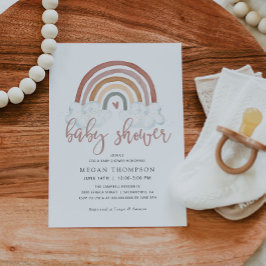 Convite para Chá de fraldas Boho Rainbow