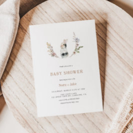 Convite para Chá de fraldas Bonny Tan, de Flor Sel