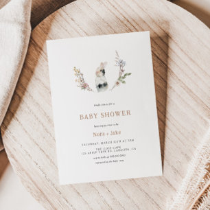 Convite para Chá de fraldas Bonny Tan, de Flor Sel