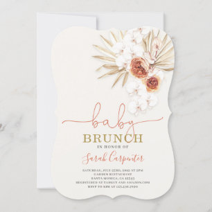 Convite para chá de fraldas Brunch