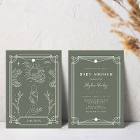 Convite para Chá de fraldas Celestial Tarot Boy