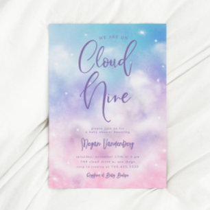 Convite para Chá de fraldas Cloud Nine Girl