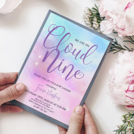 Convite para Chá de fraldas Cloud Nine Girl.