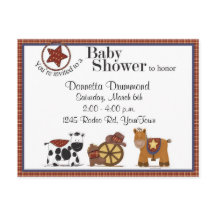 Convite para Chá de fraldas Cowboy/Cowgirl