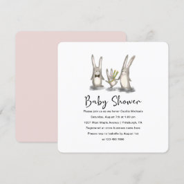 Convite para Chá de fraldas da Família Cony Bonito