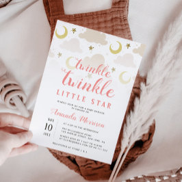 convite para chá de fraldas da menina de estrela c