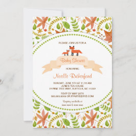 Convite para Chá de fraldas da Woodland Fox / mãe 